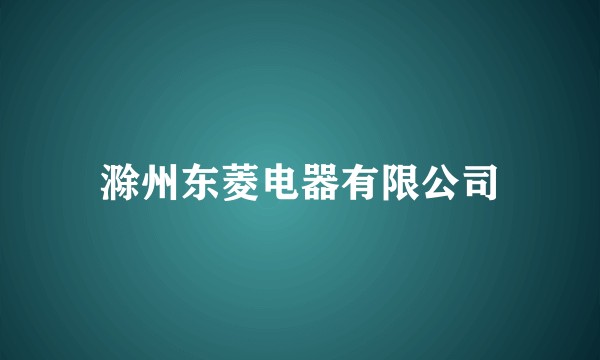 滁州东菱电器有限公司