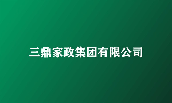 三鼎家政集团有限公司