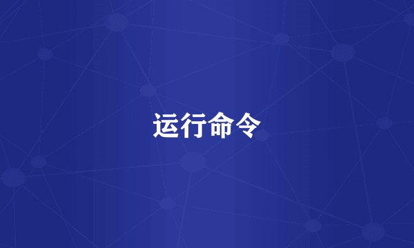 运行命令
