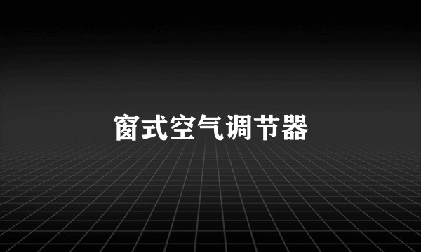 窗式空气调节器