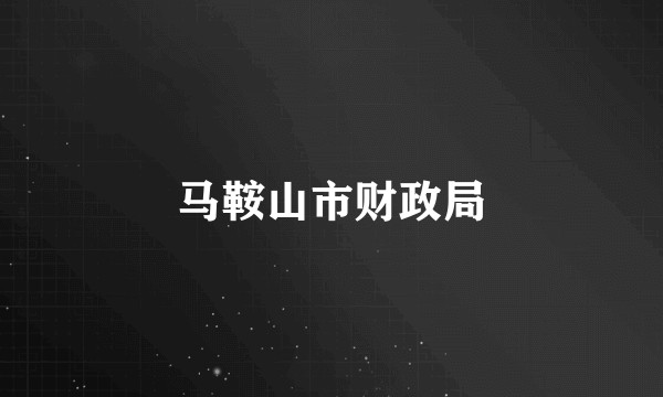 马鞍山市财政局