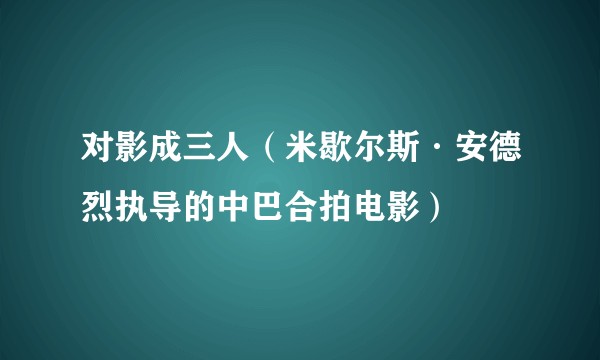 对影成三人（米歇尔斯·安德烈执导的中巴合拍电影）