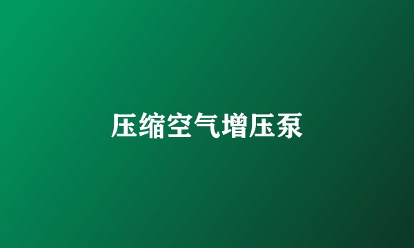 压缩空气增压泵