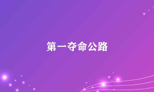 第一夺命公路