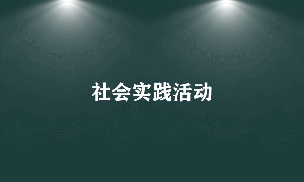 社会实践活动