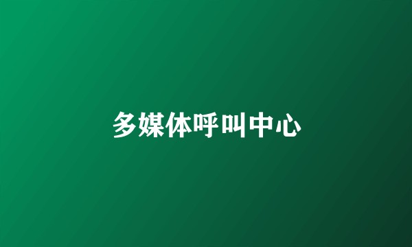 多媒体呼叫中心