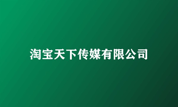 淘宝天下传媒有限公司