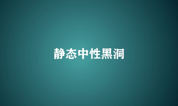 静态中性黑洞