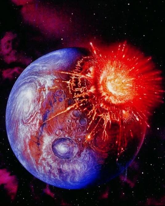 小行星撞地球（绕着太阳运行的小天体撞击地球）
