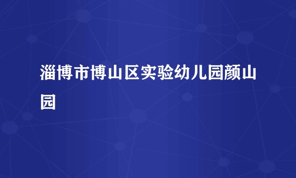 淄博市博山区实验幼儿园颜山园