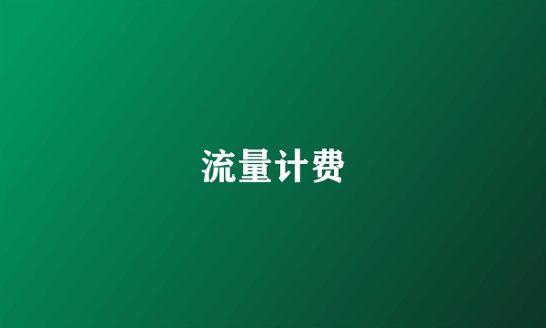 流量计费