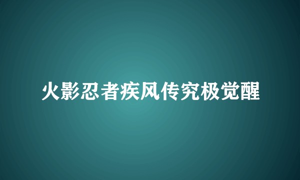 火影忍者疾风传究极觉醒