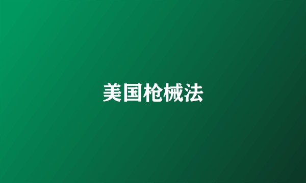 美国枪械法
