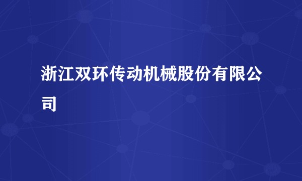 浙江双环传动机械股份有限公司