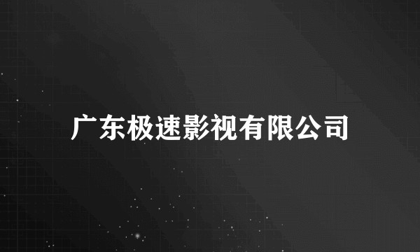 广东极速影视有限公司