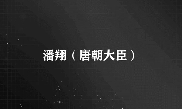 潘翔（唐朝大臣）