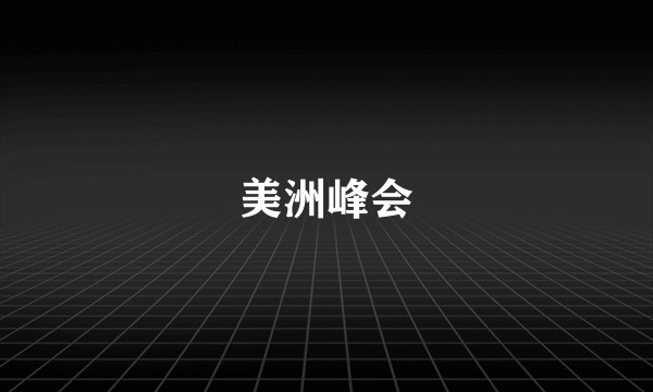 美洲峰会
