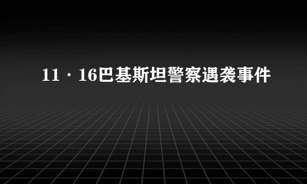 11·16巴基斯坦警察遇袭事件