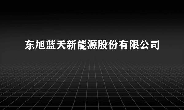 东旭蓝天新能源股份有限公司