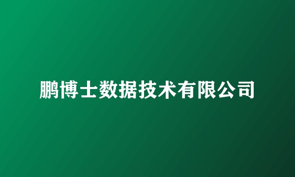 鹏博士数据技术有限公司