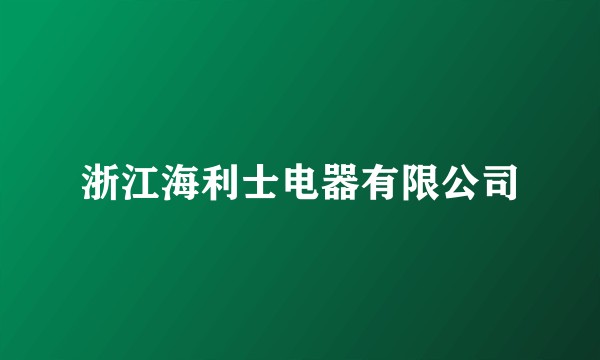 浙江海利士电器有限公司