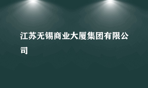 江苏无锡商业大厦集团有限公司