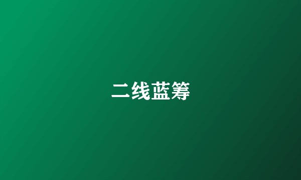 二线蓝筹