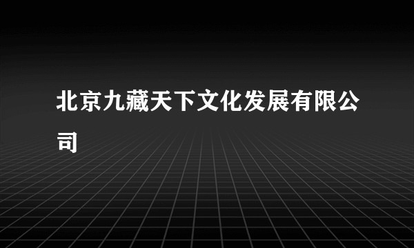 北京九藏天下文化发展有限公司