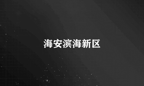 海安滨海新区