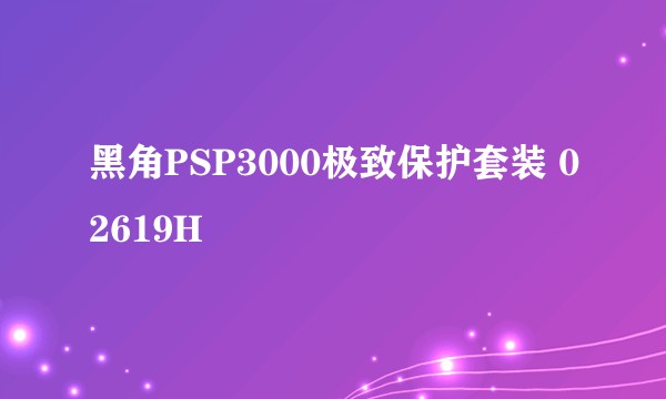 黑角PSP3000极致保护套装 02619H