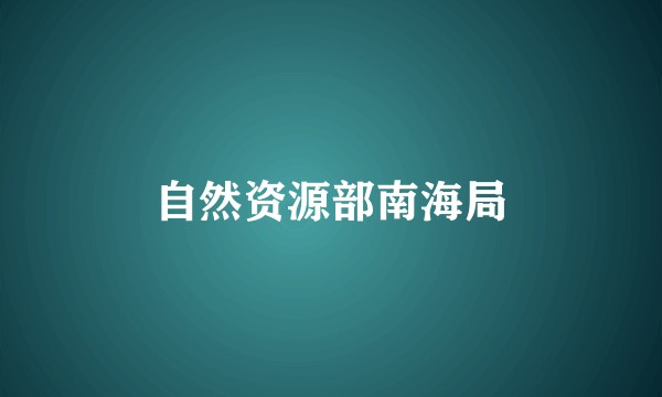 自然资源部南海局