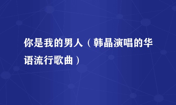 你是我的男人(韩晶演唱的华语流行歌曲)