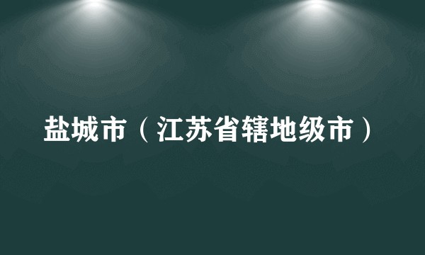 盐城市（江苏省辖地级市）