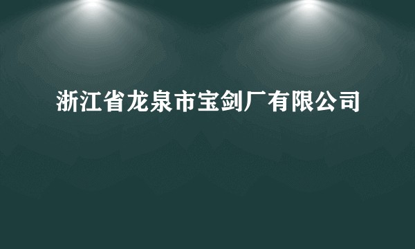 浙江省龙泉市宝剑厂有限公司