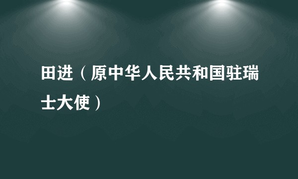 田进（原中华人民共和国驻瑞士大使）