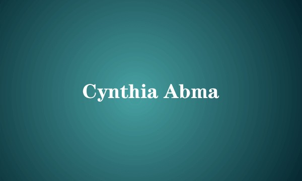 Cynthia Abma