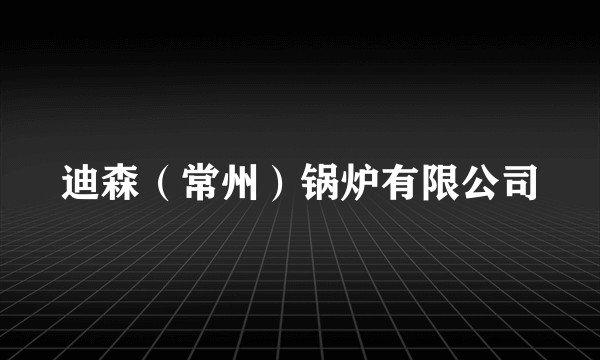 迪森（常州）锅炉有限公司