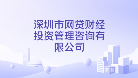 深圳市网贷财经投资管理咨询有限公司
