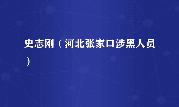 史志刚（河北张家口涉黑人员）