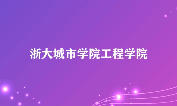 浙大城市学院工程学院