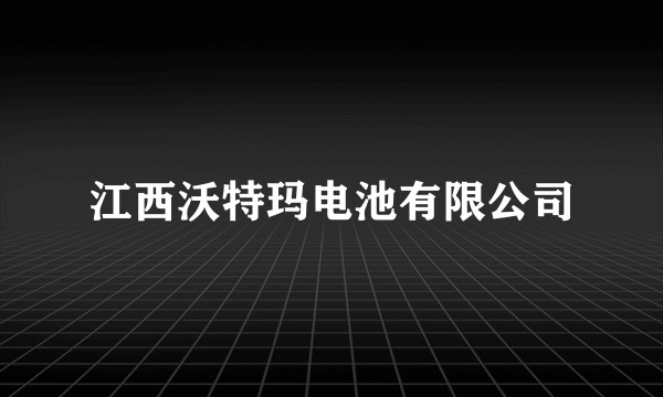 江西沃特玛电池有限公司