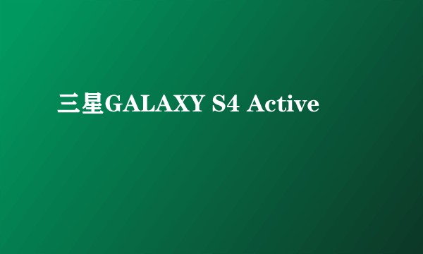 三星GALAXY S4 Active