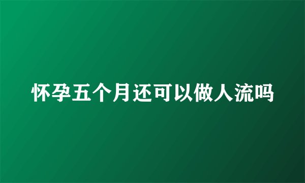 怀孕五个月还可以做人流吗
