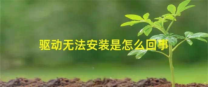 驱动无法安装是怎么回事