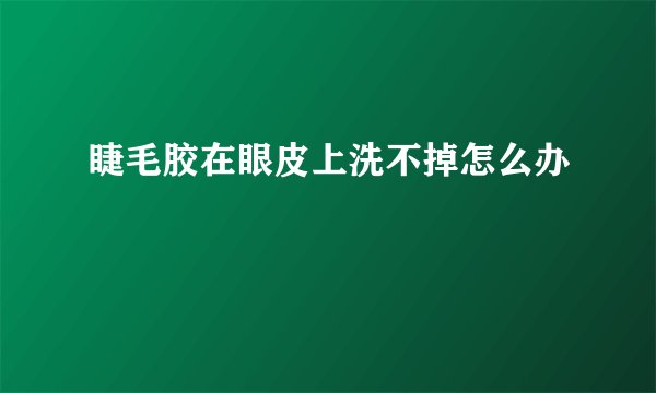 睫毛胶在眼皮上洗不掉怎么办