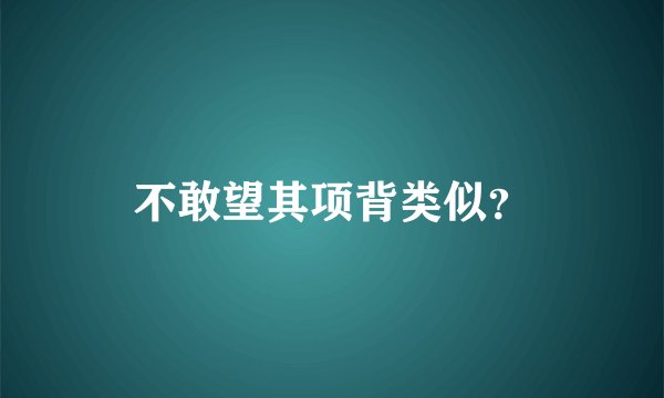不敢望其项背类似？