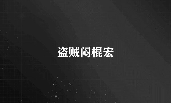 盗贼闷棍宏
