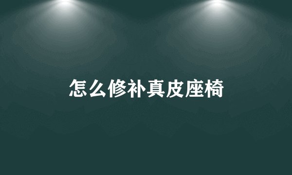 怎么修补真皮座椅