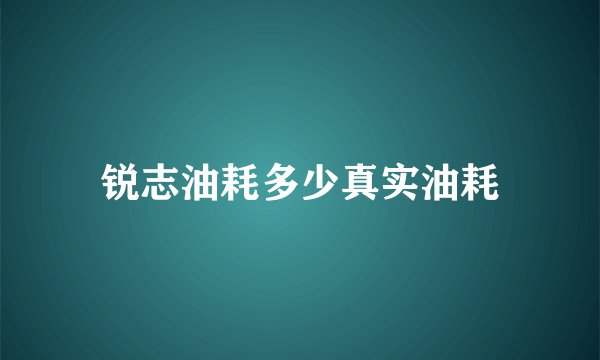 锐志油耗多少真实油耗