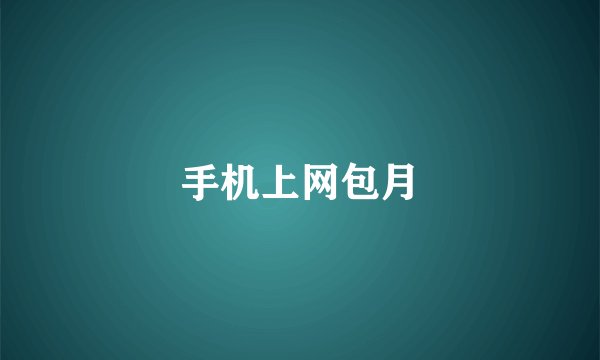 手机上网包月
